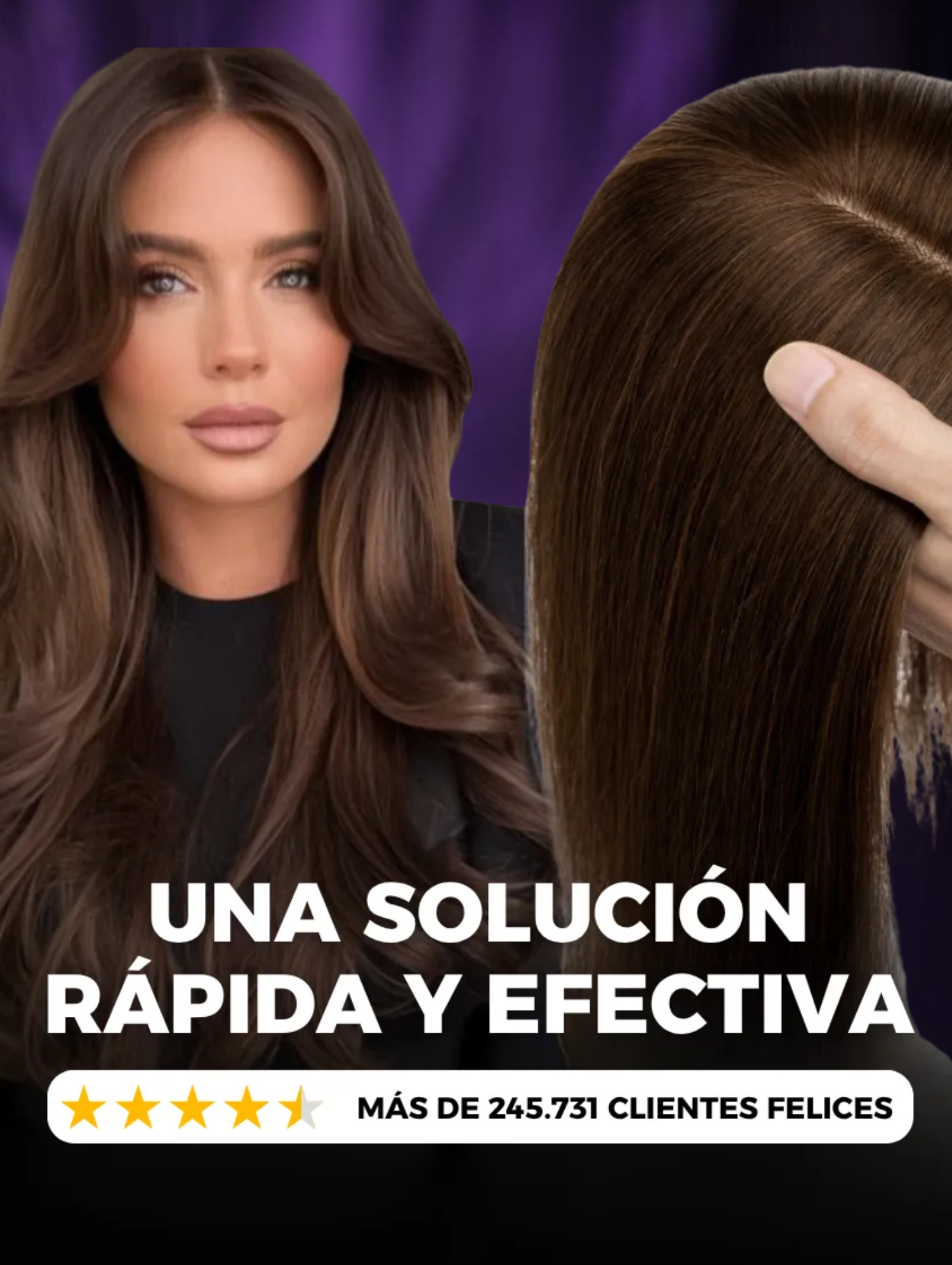 Topper de Cabello Natural 100% HUMANO