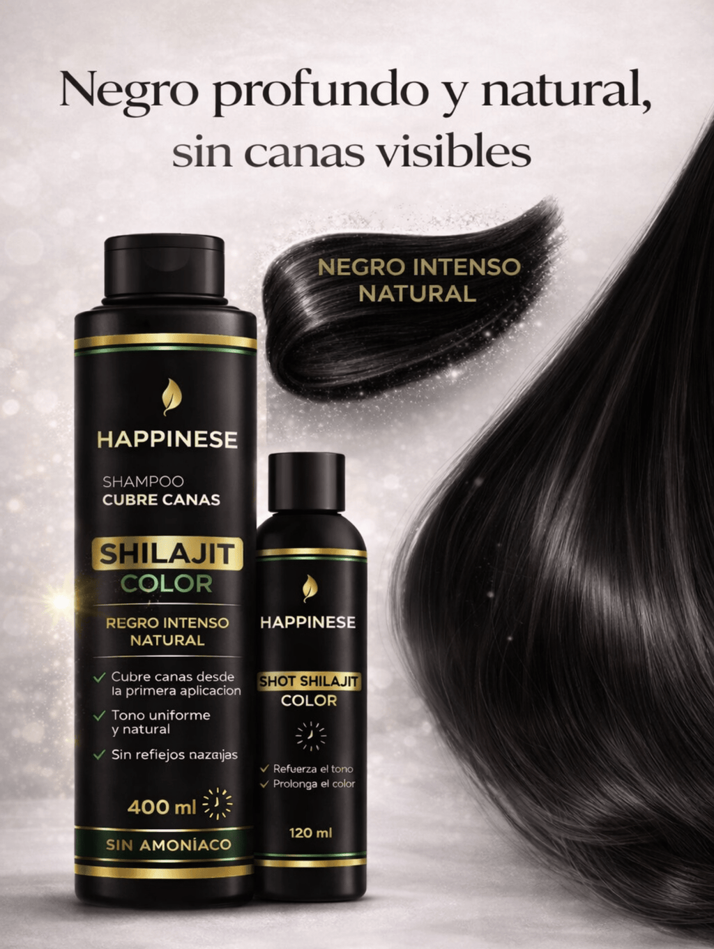 Pack Anti - Canas Natural Shilajit™ – Nutre, cubre y fortalece desde la raíz - Tienda Colombia