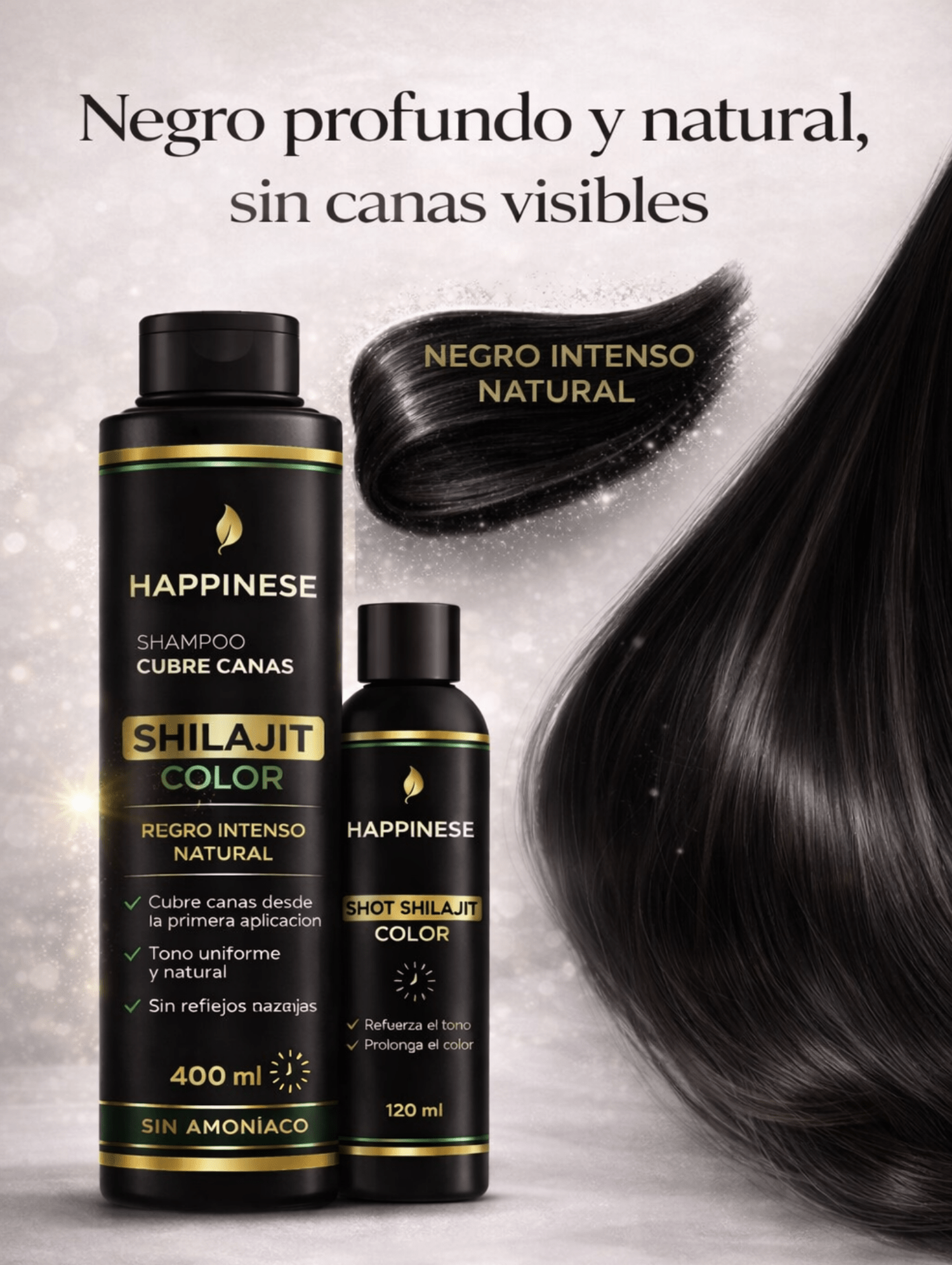 Pack Anti - Canas Natural Shilajit™ – Nutre, cubre y fortalece desde la raíz - Tienda Colombia