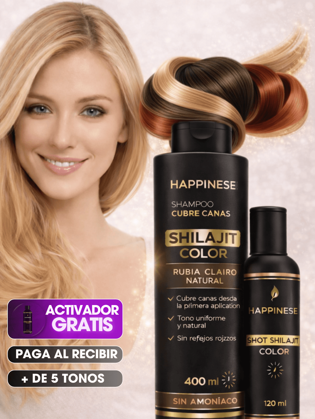 Pack Anti - Canas Natural Shilajit™ – Nutre, cubre y fortalece desde la raíz - Tienda Colombia