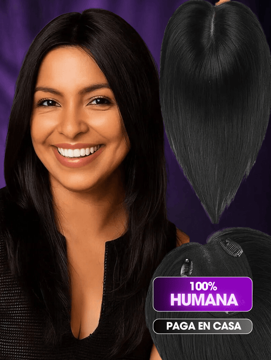 Topper de Cabello Natural 100% HUMANO - Tienda Colombia